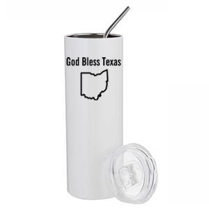 God Bless Texas Ohio Stainless Steel Tumbler