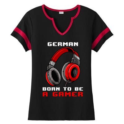 Ger Born To Be A Gamer Personalized Gift Ladies Halftime Notch Neck Tee