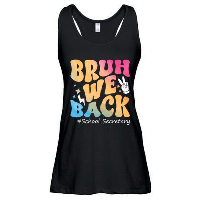 Groovy Back To School Bruh We Back School Secretary Ladies Essential Flowy Tank