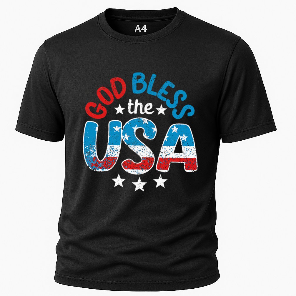 God Bless The Usa American Flag Patriotic Performance Shirt