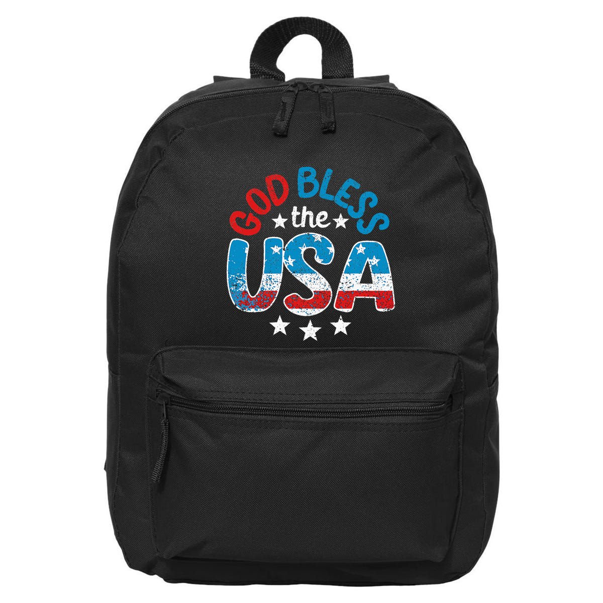God Bless The Usa American Flag Patriotic 16 in Basic Backpack
