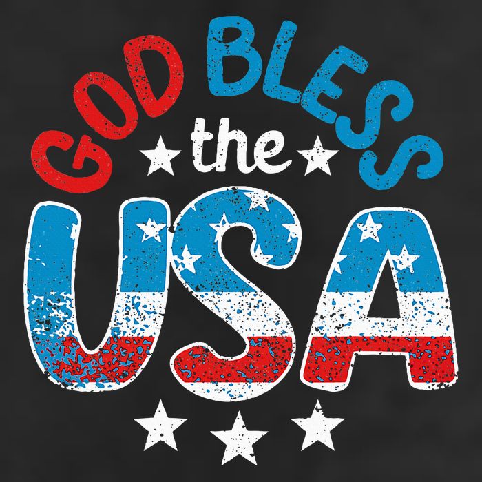 God Bless The Usa American Flag Patriotic 25L Jumbo Tote