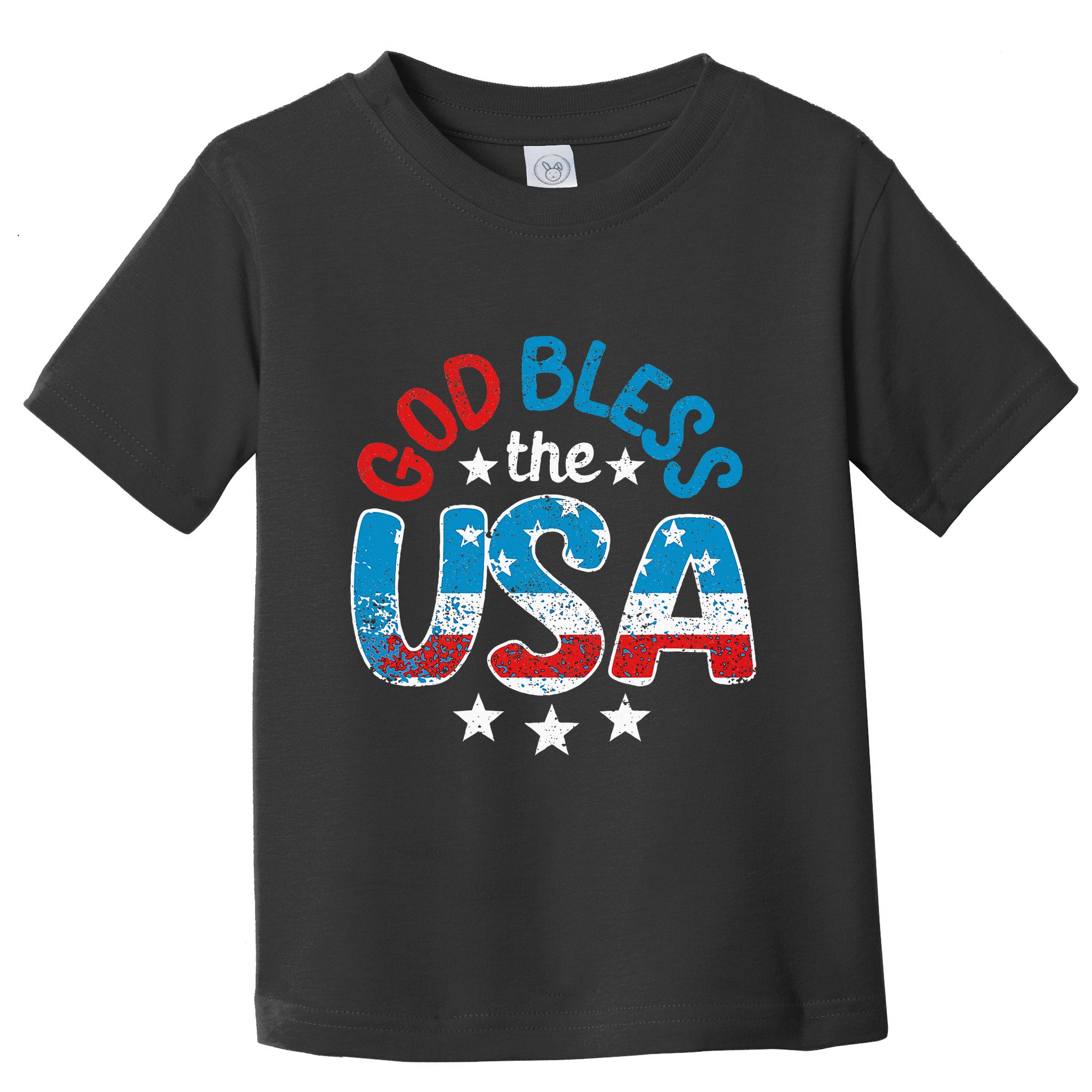God Bless The Usa American Flag Patriotic Toddler T-Shirt