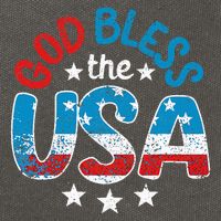 God Bless The Usa American Flag Patriotic Cotton Canvas Backpack