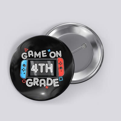 Gamer Back To School Funny Game On 4th Grade Button