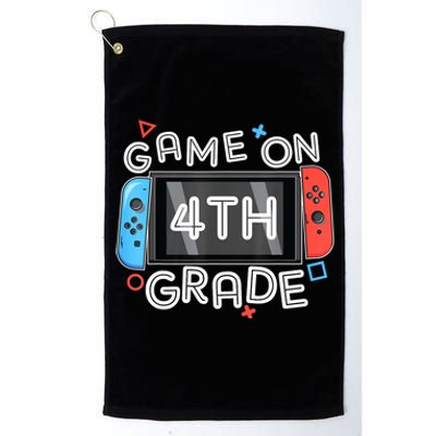 Gamer Back To School Funny Game On 4th Grade Platinum Collection Golf Towel