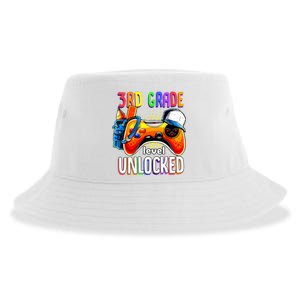 Gamer Back To School Gamepad 3rd Third Grade Level Unlocked Sustainable Bucket Hat