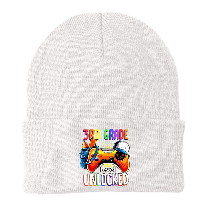 Gamer Back To School Gamepad 3rd Third Grade Level Unlocked Knit Cap Winter Beanie