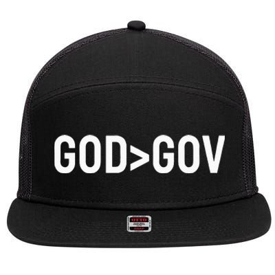 God Bigger Than Gov 7 Panel Mesh Trucker Snapback Hat