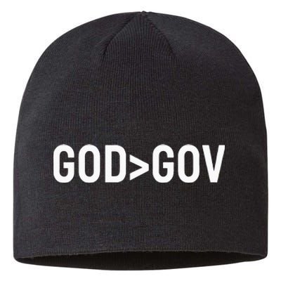 God Bigger Than Gov Sustainable Beanie