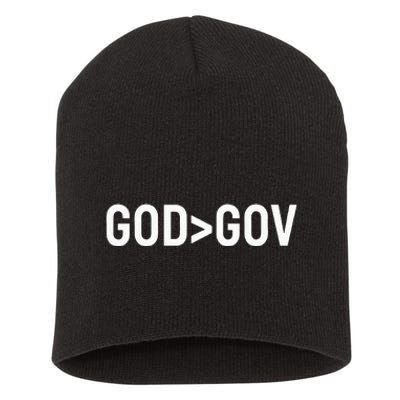 God Bigger Than Gov Short Acrylic Beanie