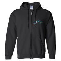 Galveston Beach Texas Colorful Dolphin Lover Beach Vacation Full Zip Hoodie