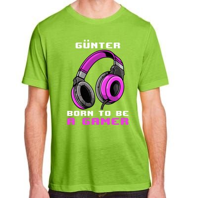 Günter Born To Be A Gamer Personalized Funny Gift Adult ChromaSoft Performance T-Shirt