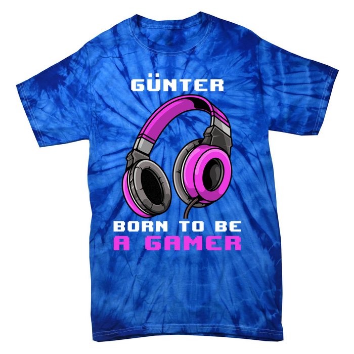 Günter Born To Be A Gamer Personalized Funny Gift Tie-Dye T-Shirt