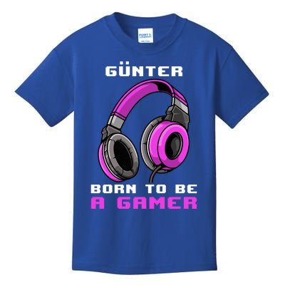 Günter Born To Be A Gamer Personalized Funny Gift Kids T-Shirt