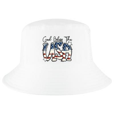 God Bless The USA American Flag Patriotic 4th Of July Cool Comfort Performance Bucket Hat