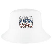 God Bless The USA American Flag Patriotic 4th Of July Cool Comfort Performance Bucket Hat