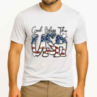 God Bless The USA American Flag Patriotic 4th Of July Cooling Performance Crew T-Shirt