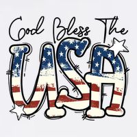 God Bless The USA American Flag Patriotic 4th Of July Cooling Performance Crew T-Shirt