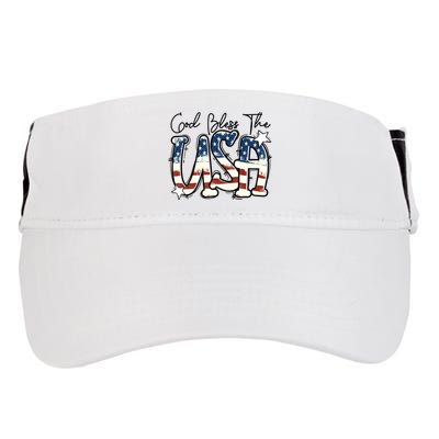 God Bless The USA American Flag Patriotic 4th Of July Adult Drive Performance Visor