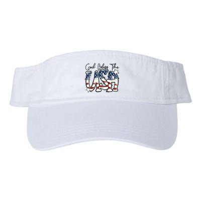 God Bless The USA American Flag Patriotic 4th Of July Visor