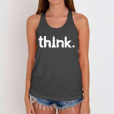 Gregg Bell Think Chess Women's Knotted Racerback Tank