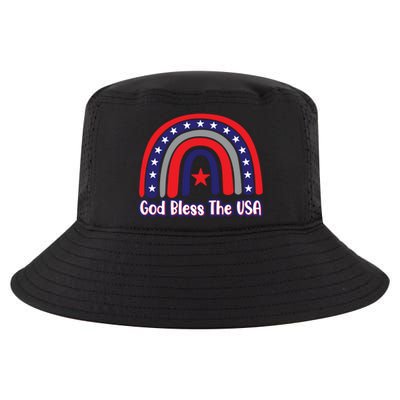 God Bless The Usa Red White And Blue Boho Rainbow Cute Family Funny Gift Cool Comfort Performance Bucket Hat