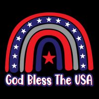 God Bless The Usa Red White And Blue Boho Rainbow Cute Family Funny Gift Backpack