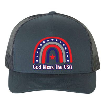 God Bless The Usa Red White And Blue Boho Rainbow Cute Family Funny Gift Yupoong Adult 5-Panel Trucker Hat