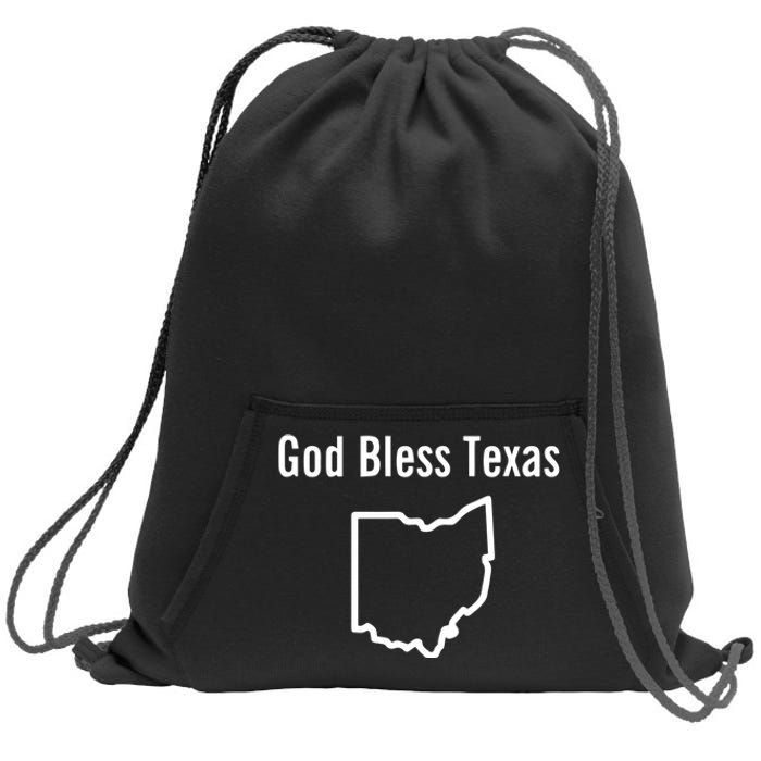 God Bless Texas Ohio Sweatshirt Cinch Pack Bag