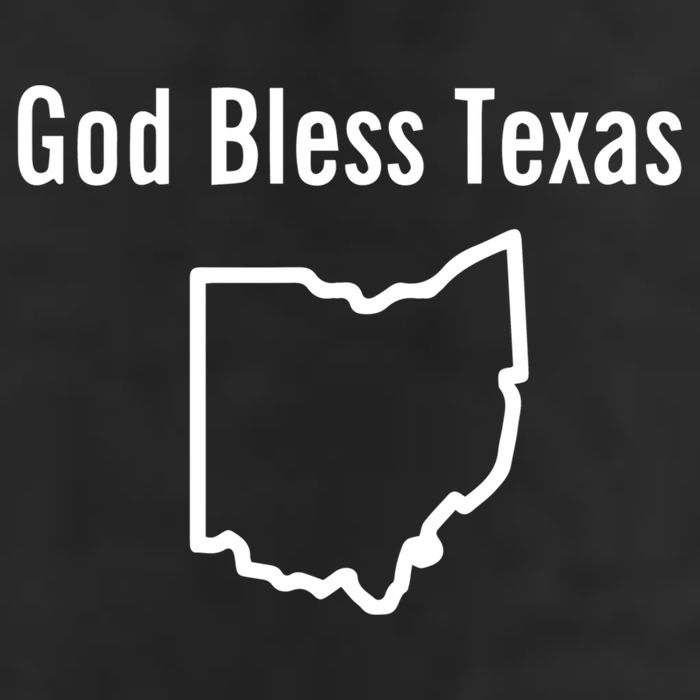 God Bless Texas Ohio 11oz C Handle Ceramic Mug
