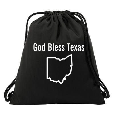 God Bless Texas Ohio Drawstring Bag