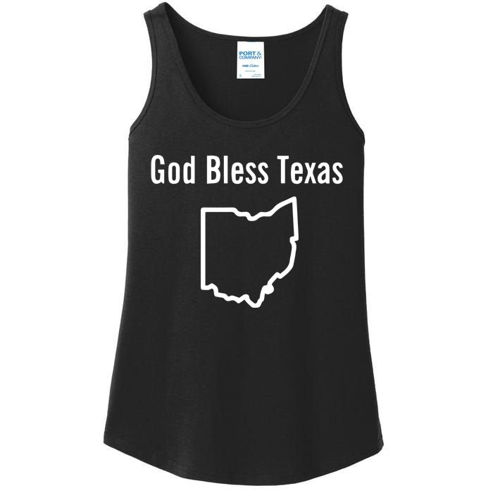 God Bless Texas Ohio Ladies Essential Tank