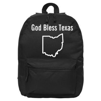 God Bless Texas Ohio 16 in Basic Backpack