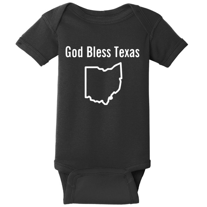 God Bless Texas Ohio Baby Bodysuit