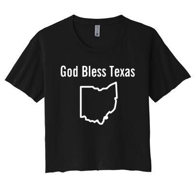 God Bless Texas Ohio Women's Crop Top Tee