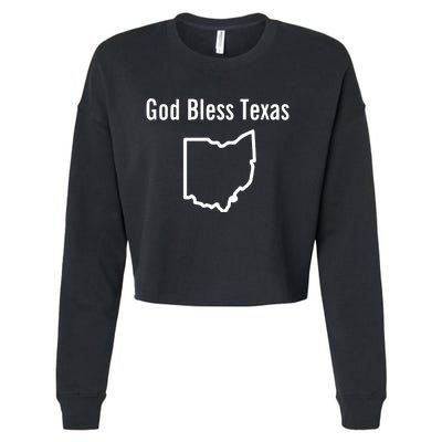 God Bless Texas Ohio Cropped Pullover Crew