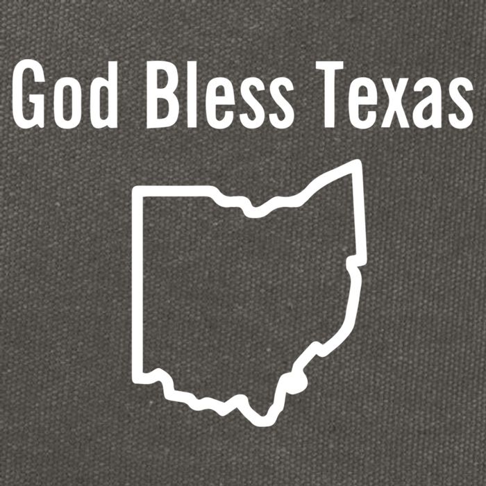 God Bless Texas Ohio Cotton Canvas Backpack