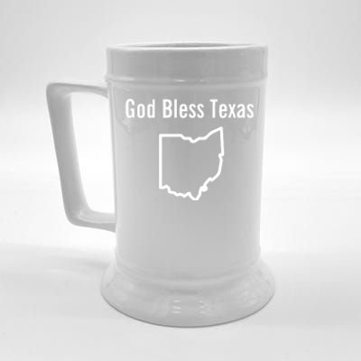 God Bless Texas Ohio Beer Stein