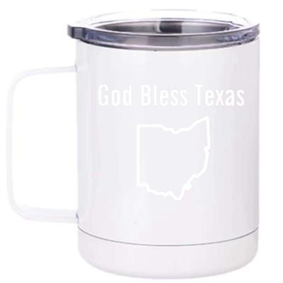 God Bless Texas Ohio 12 oz Stainless Steel Tumbler Cup