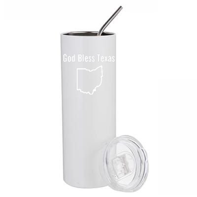 God Bless Texas Ohio Stainless Steel Tumbler