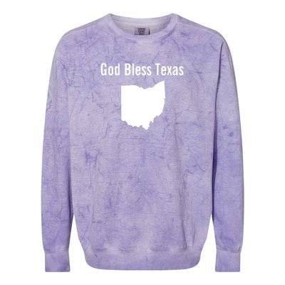 God Bless Texas Ohio Colorblast Crewneck Sweatshirt