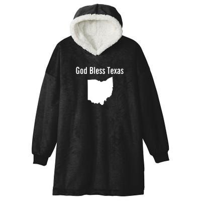 God Bless Texas Ohio Hooded Wearable Blanket