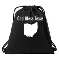 God Bless Texas Ohio Drawstring Bag