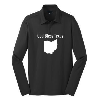 God Bless Texas Ohio Silk Touch Performance Long Sleeve Polo