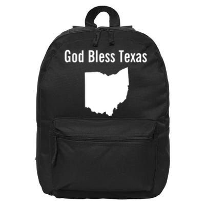 God Bless Texas Ohio 16 in Basic Backpack