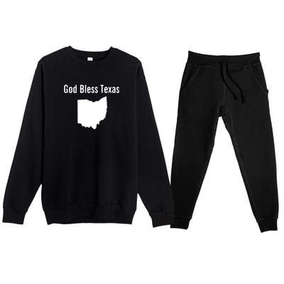 God Bless Texas Ohio Premium Crewneck Sweatsuit Set