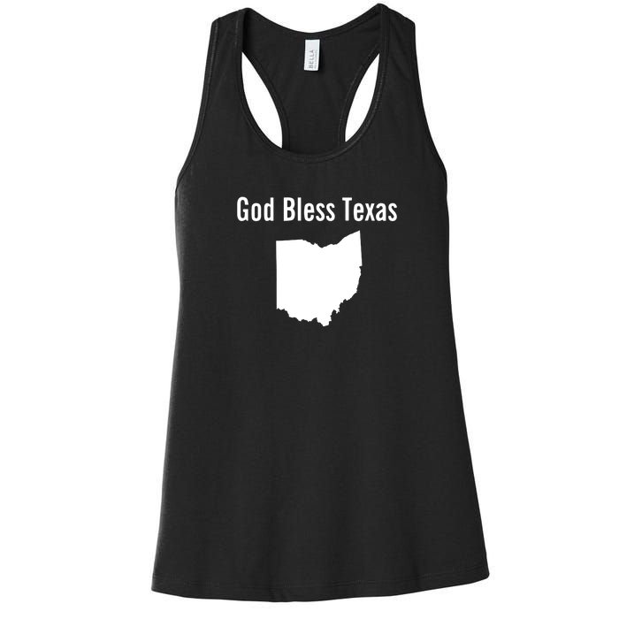 God Bless Texas Ohio Women's Racerback Tank