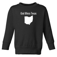 God Bless Texas Ohio Toddler Sweatshirt