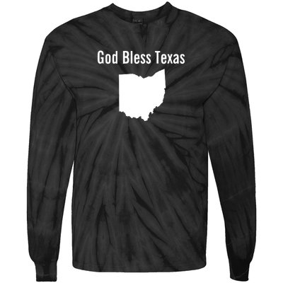 God Bless Texas Ohio Tie-Dye Long Sleeve Shirt